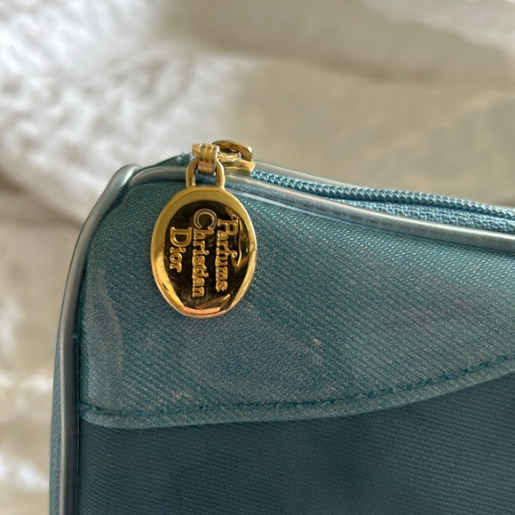 Christian Dior Parfums make up bag in canvas and plastic coated denim - Picture 2 of 8